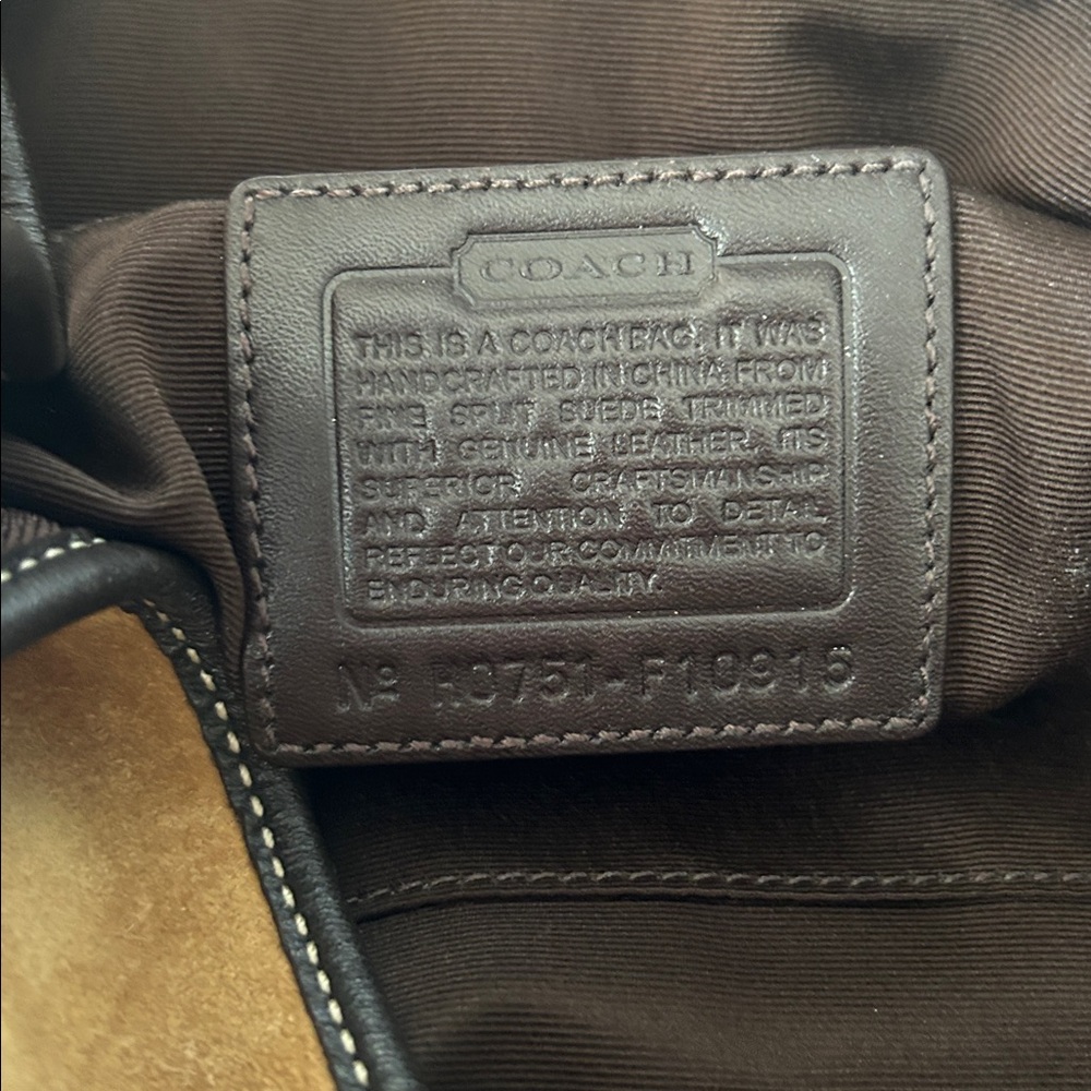 XL Coach SoHo Suede Hobo Shoulder Bag F10915 - Picture 2 of 6